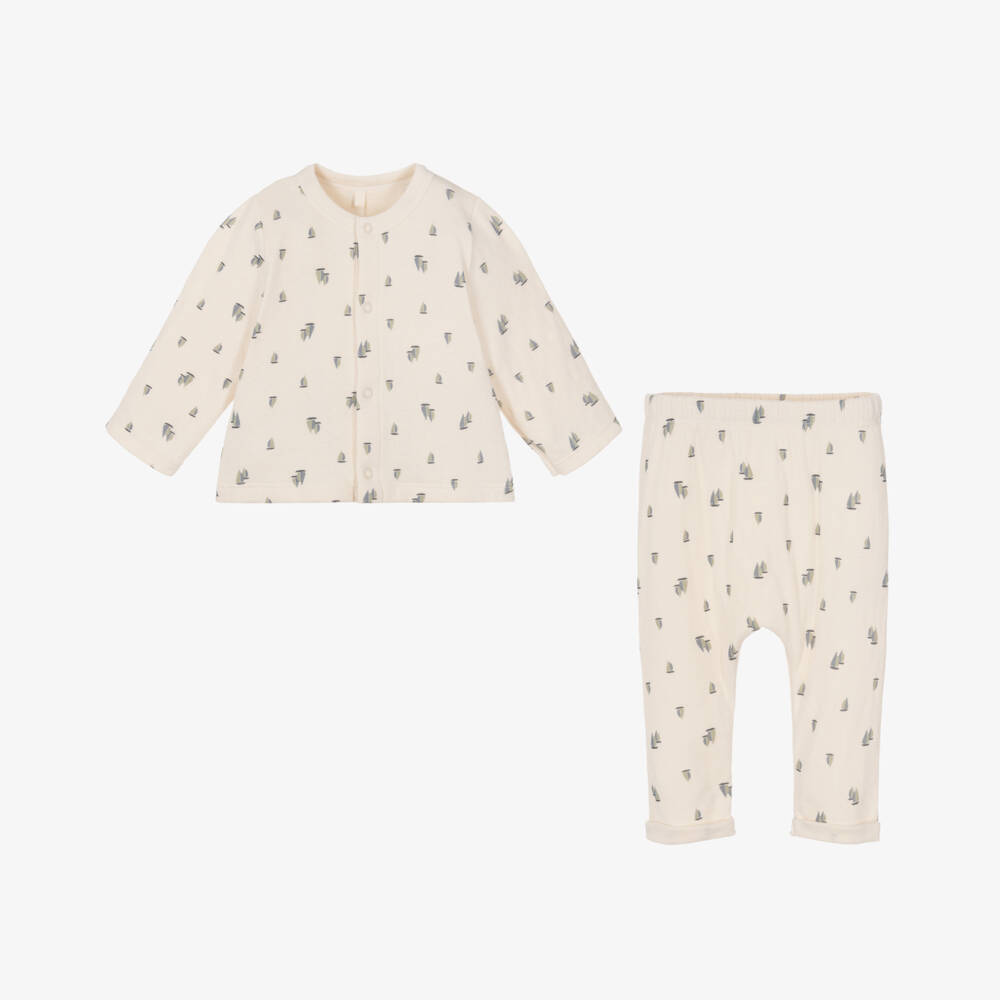 Petit Bateau-Boys Ivory Sailboat Outfit Set | Childrensalon Outlet