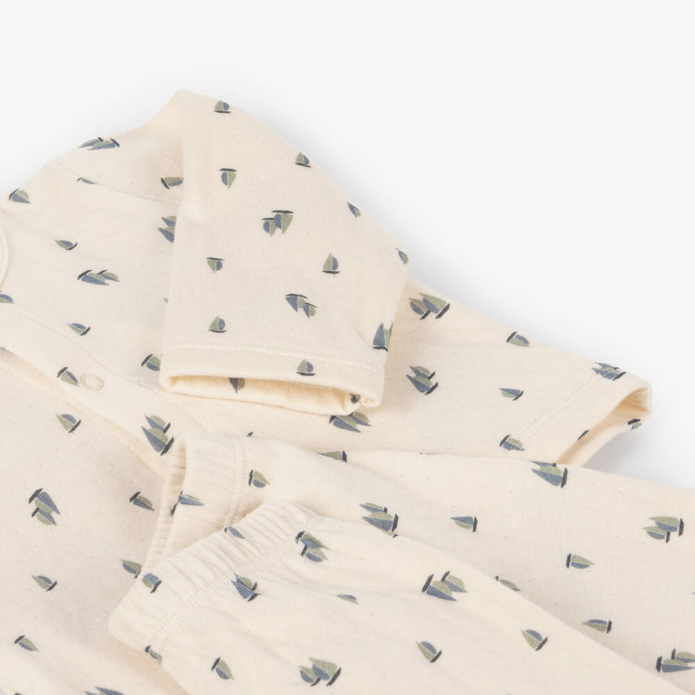 Petit Bateau-Boys Ivory Sailboat Outfit Set | Childrensalon Outlet