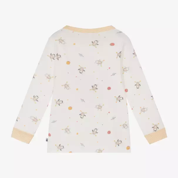 Petit Bateau-Boys Ivory Space Pyjama Set | Childrensalon Outlet