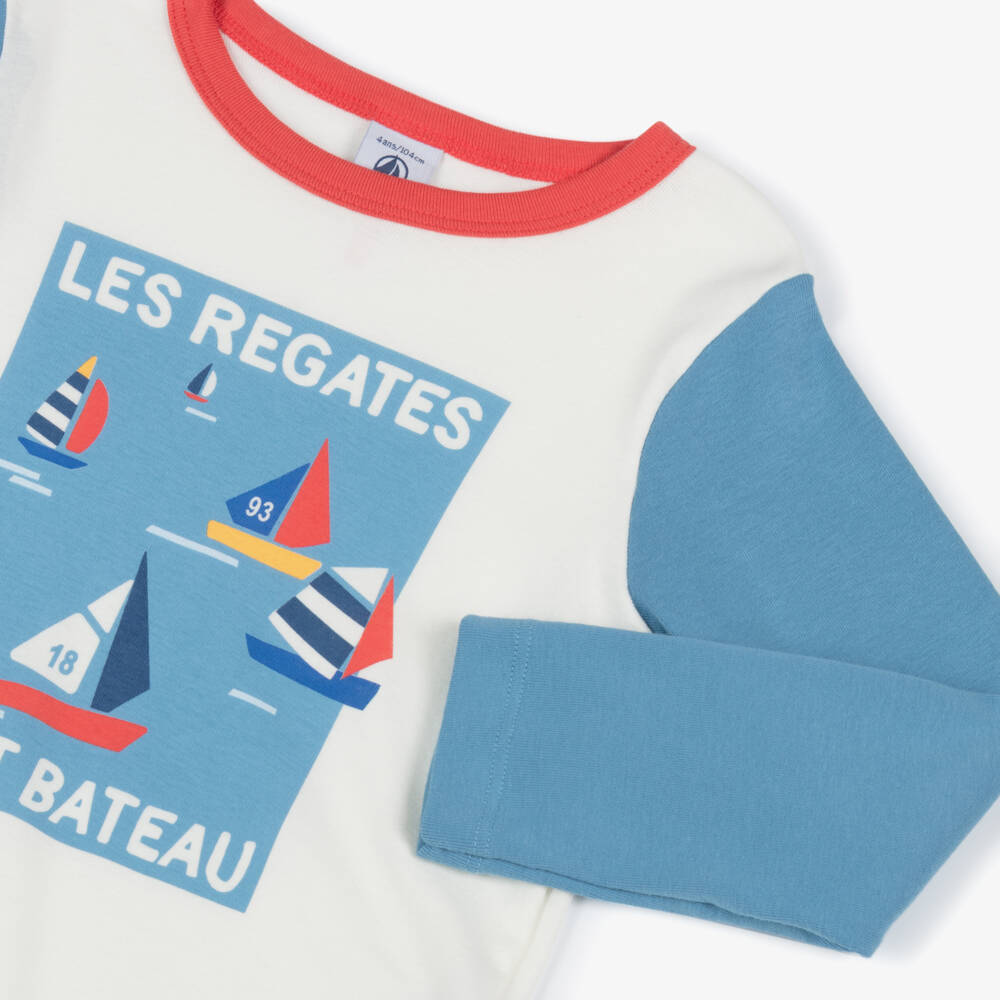 Petit Bateau-Boys Nautical Blue Sleepwear Set | Childrensalon Outlet