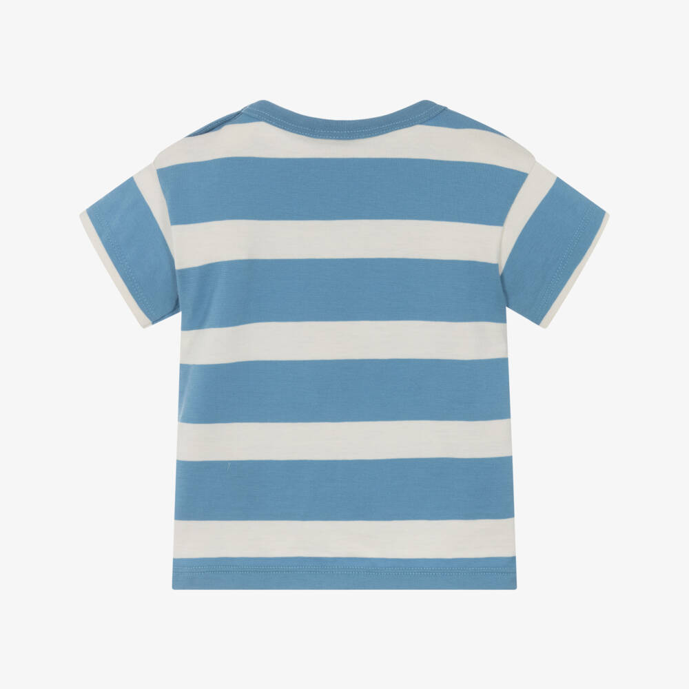 Petit Bateau-Boys Nautical Blue Stripe Tee | Childrensalon Outlet