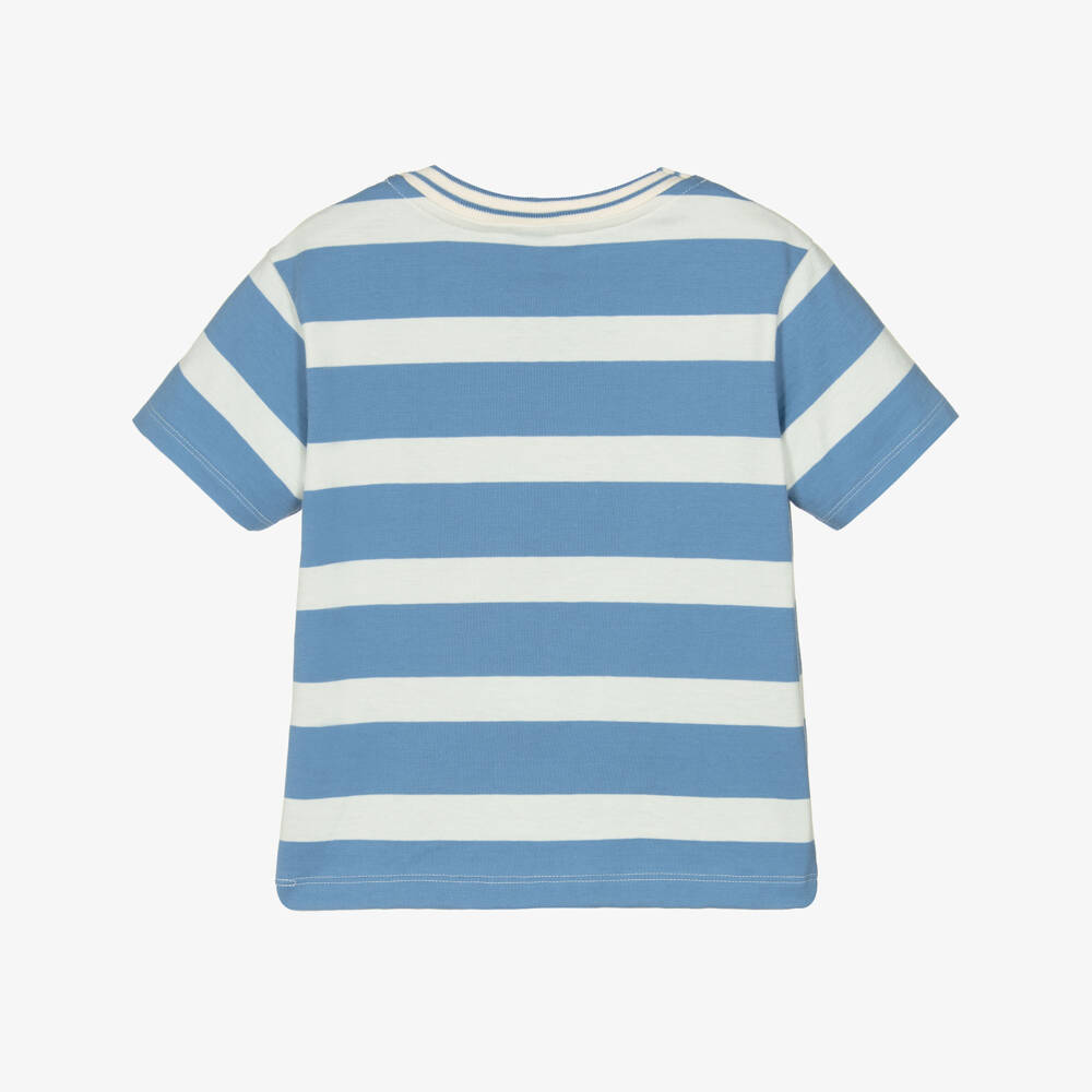 Petit Bateau-Boys Nautical Blue Striped Tee | Childrensalon Outlet