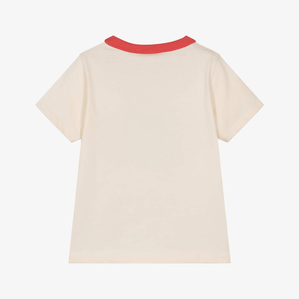 Petit Bateau-Boys Nautical Ivory Cotton Tee | Childrensalon Outlet