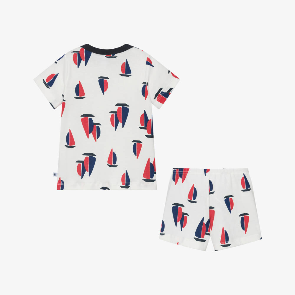 Petit Bateau-Boys Nautical Ivory Sleep Set | Childrensalon Outlet