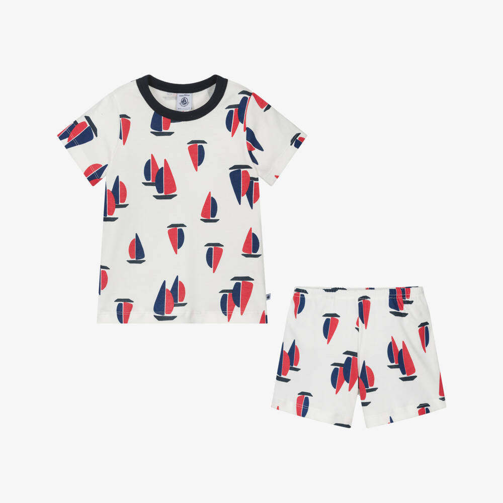 Petit Bateau-Boys Nautical Ivory Sleep Set | Childrensalon Outlet