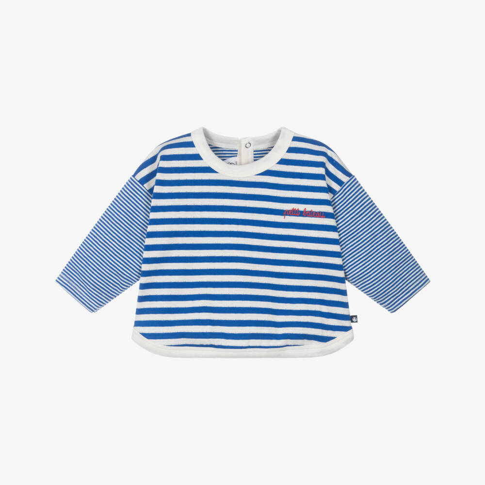 Petit Bateau-Футболка в морскую полоску из хлопка для мальчиков | Childrensalon Outlet