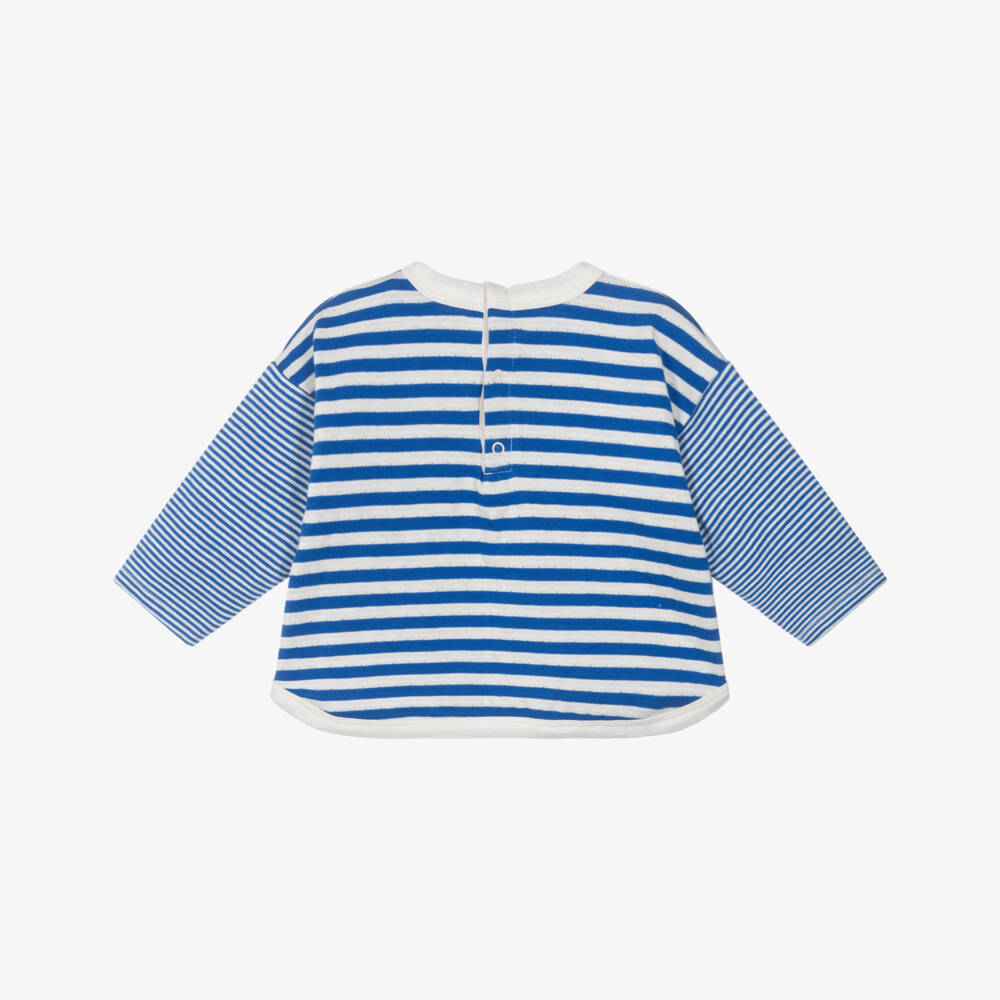 Petit Bateau-Boys Nautical Stripe Cotton Tee | Childrensalon Outlet