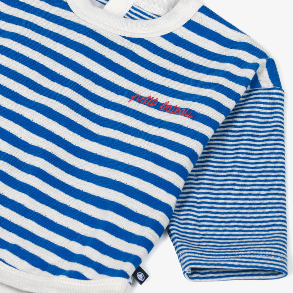 Petit Bateau-Boys Nautical Stripe Cotton Tee | Childrensalon Outlet