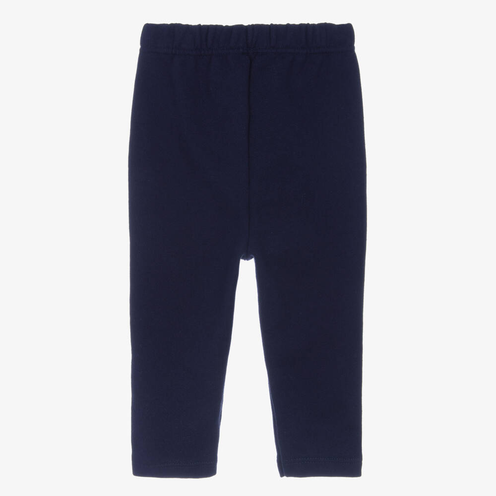 Petit Bateau-Boys Navy Blue Cotton Joggers | Childrensalon Outlet