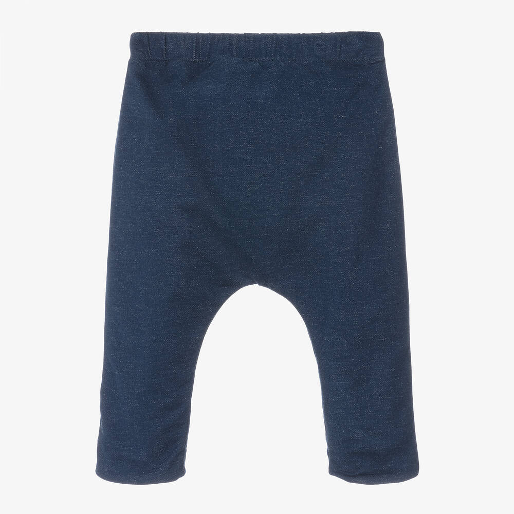 Petit Bateau-بنطلون أطفال ولادي قطن جيرسي لون كحلي | Childrensalon Outlet