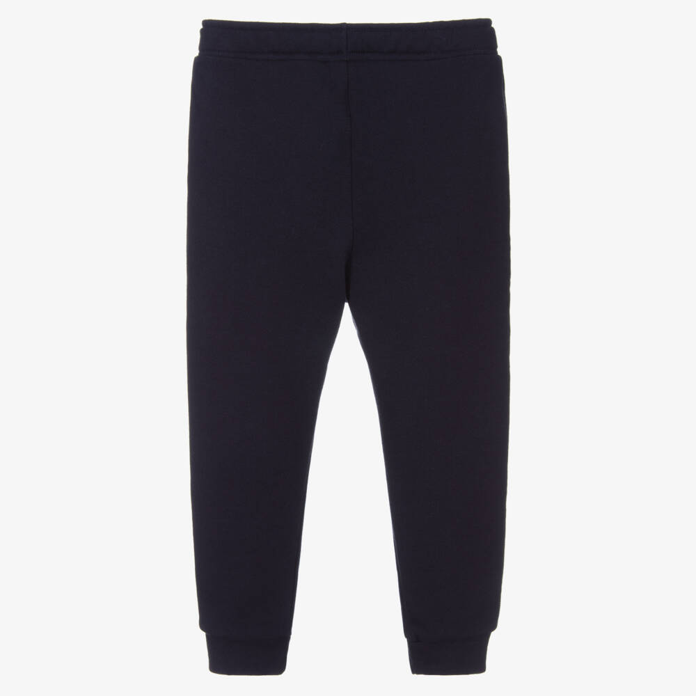 Petit Bateau-Boys Navy Blue Organic Cotton Joggers | Childrensalon Outlet