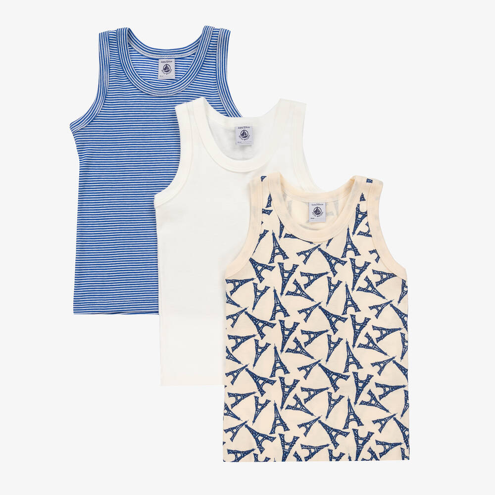 Petit Bateau - Débardeurs en coton bio garçon (x3) | Childrensalon