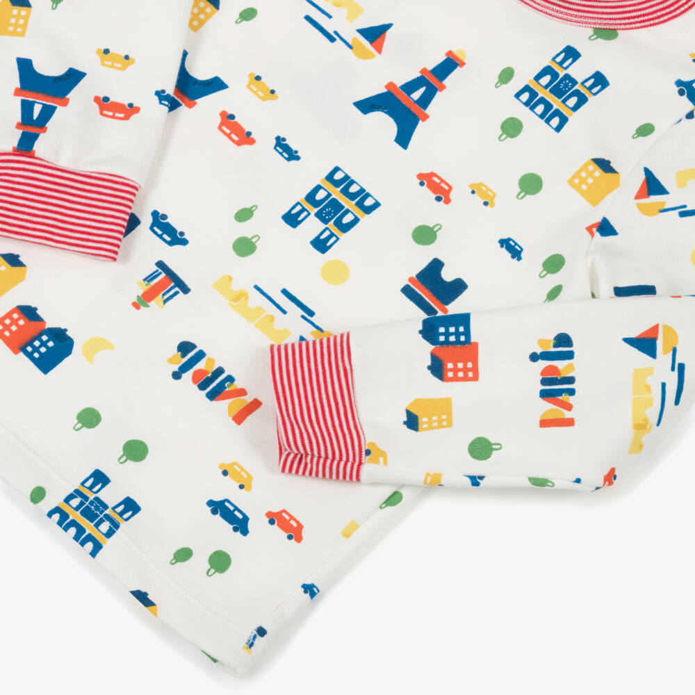 Petit Bateau-Boys Parisian White Sleep Set | Childrensalon Outlet