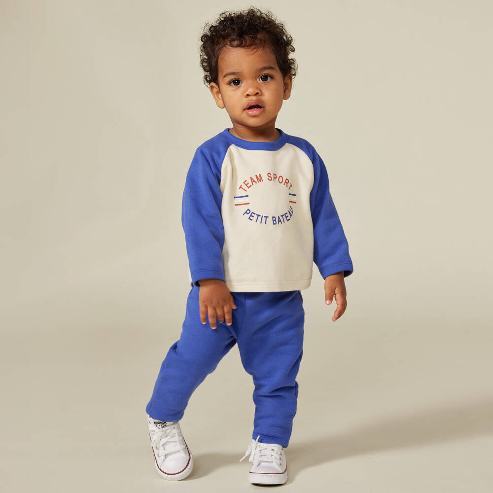 Petit Bateau-Boys Raglan Sleeve Cotton Jumper | Childrensalon Outlet