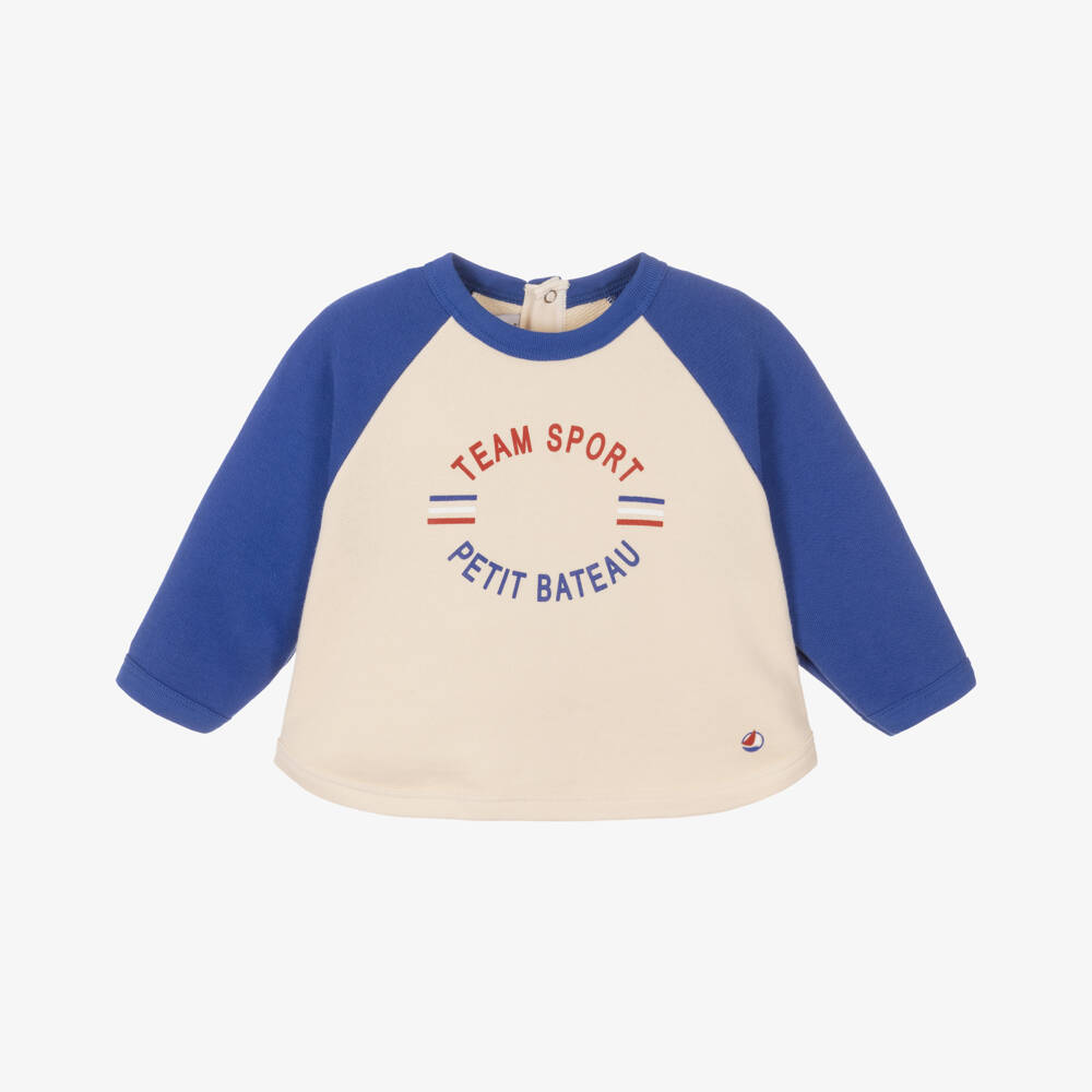 Petit Bateau-Boys Raglan Sleeve Cotton Jumper | Childrensalon Outlet