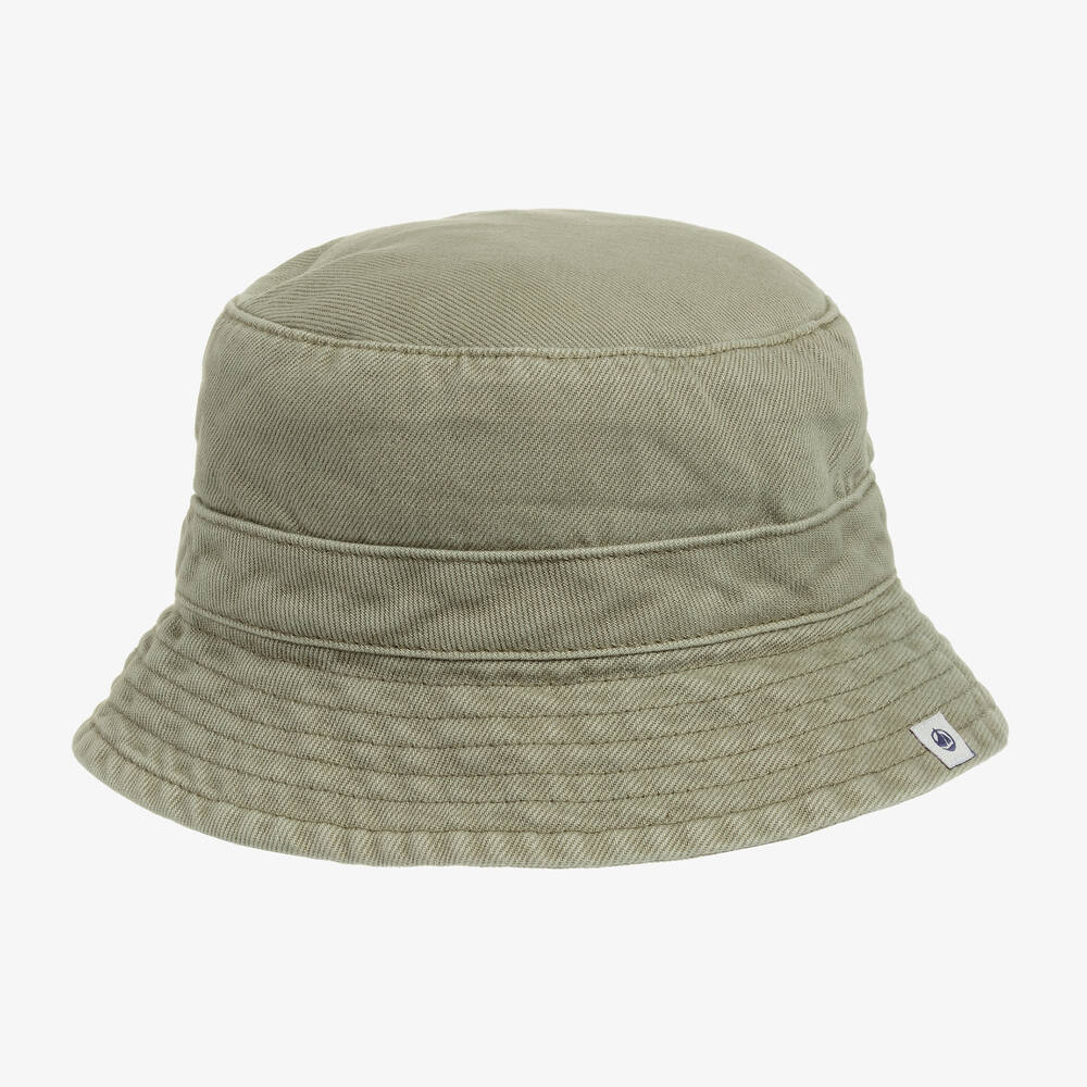 Petit Bateau - Boys Sage Green Sun Hat | Childrensalon