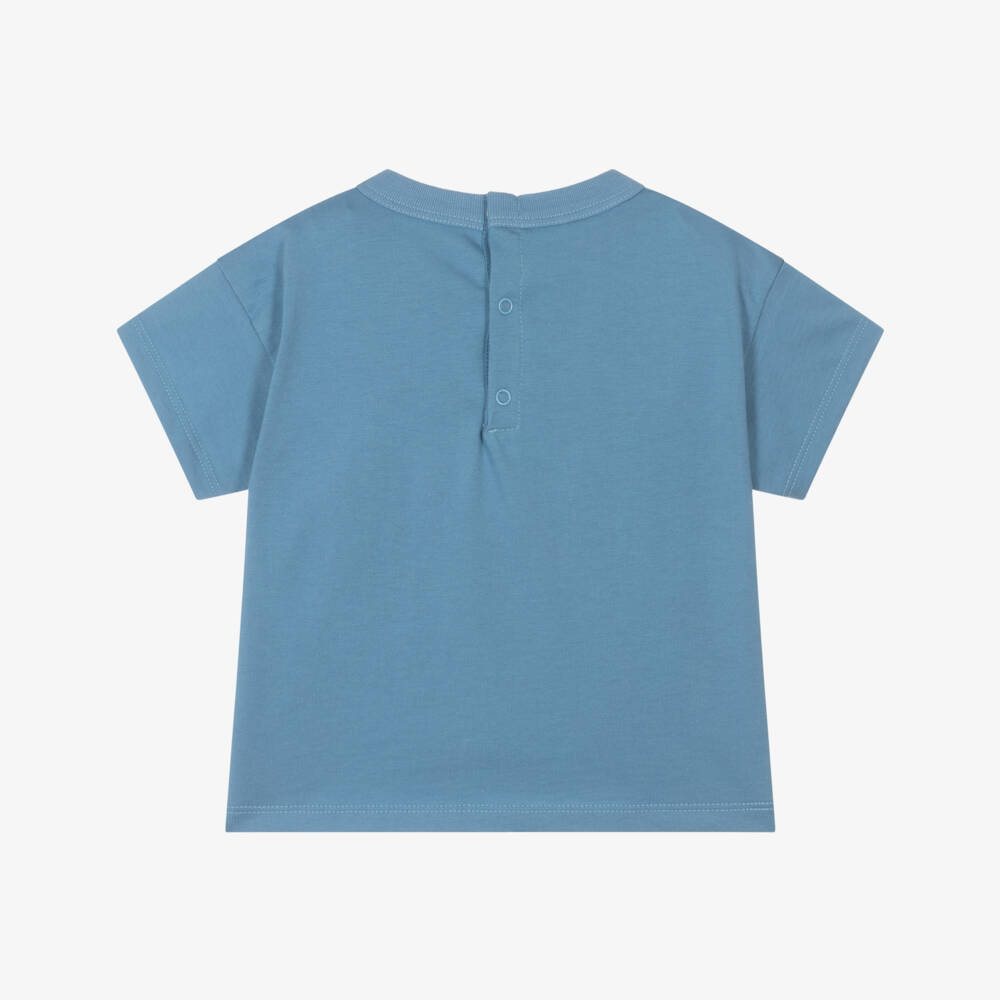 Petit Bateau-Футболка с графикой пеликана небесного цвета для мальчиков | Childrensalon Outlet