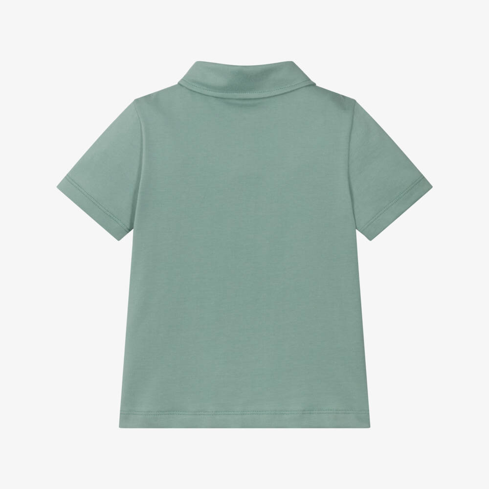 Petit Bateau-Boys Soft Green Polo Top | Childrensalon Outlet