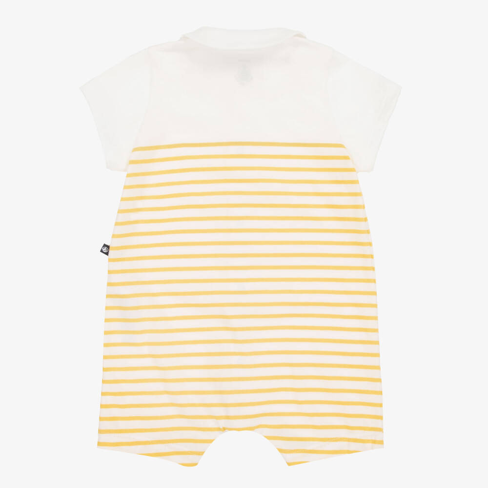Petit Bateau-Boys Sunshine Cotton Romper Duo | Childrensalon Outlet
