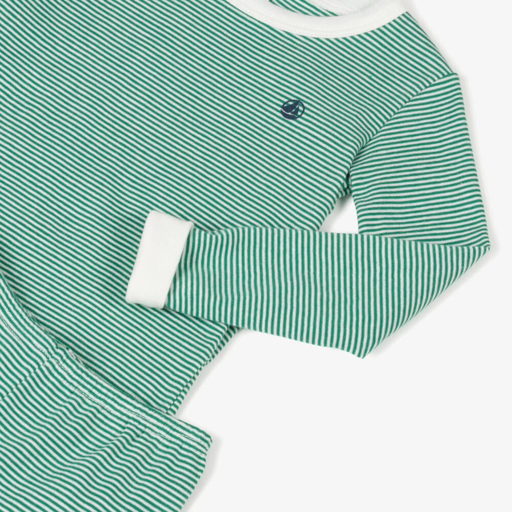Petit Bateau-Boys Verdant Stripe Sleep Set | Childrensalon Outlet