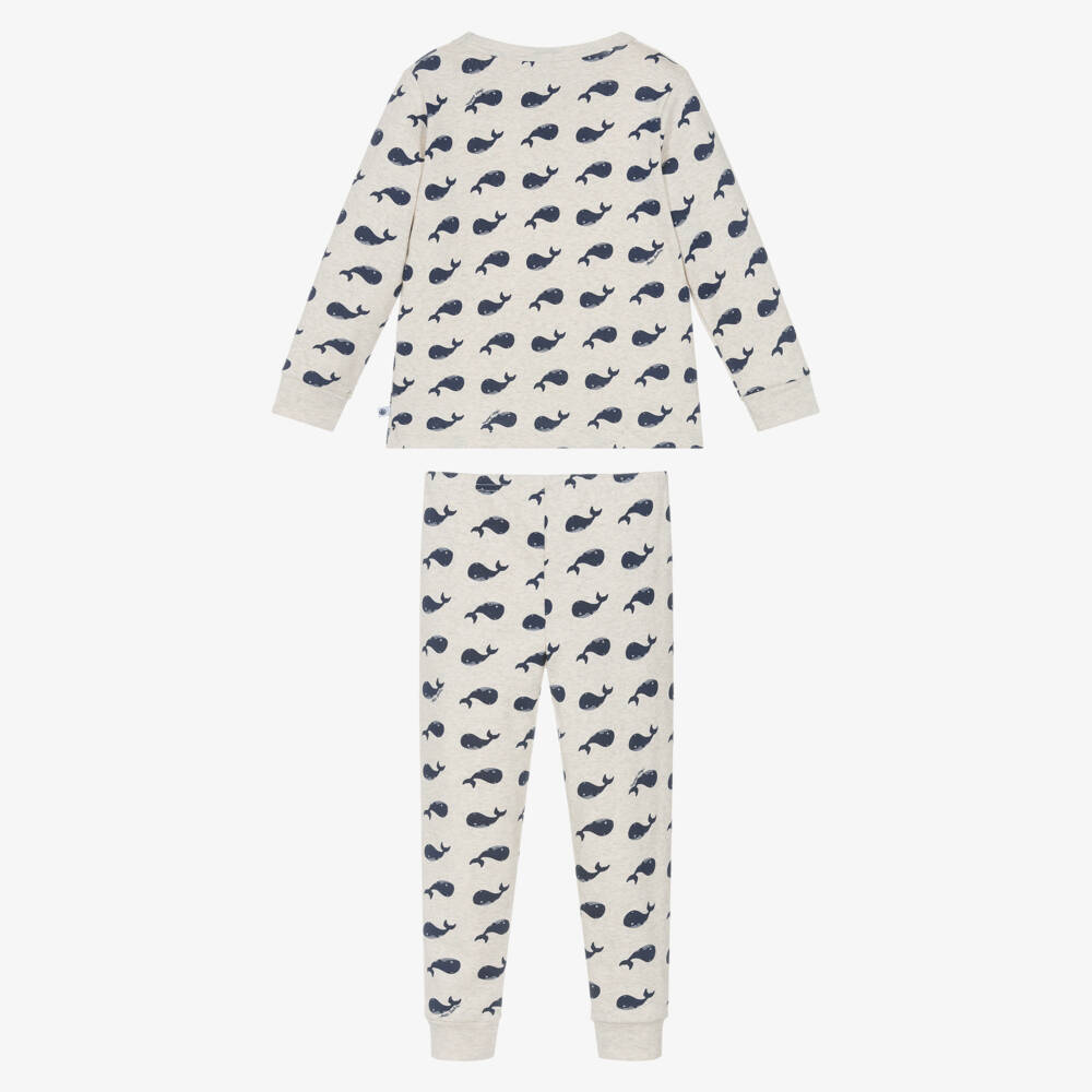 Petit Bateau-Boys Whale Print Cotton Pyjamas | Childrensalon Outlet
