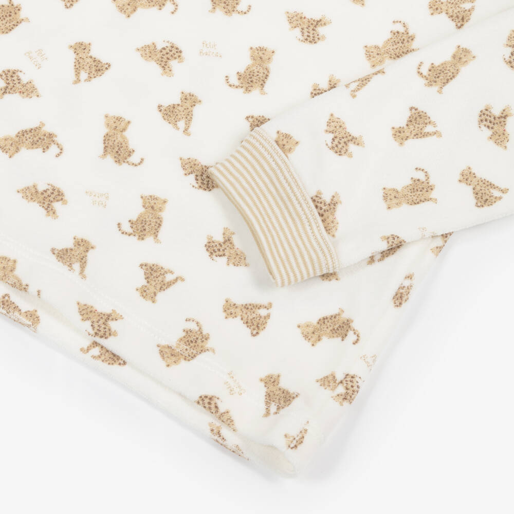 Petit Bateau-Boys White Leopard Pyjama Set | Childrensalon Outlet