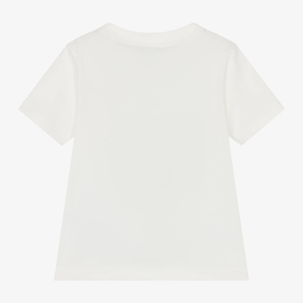 Petit Bateau-Boys White Organic Cotton T-Shirt | Childrensalon Outlet