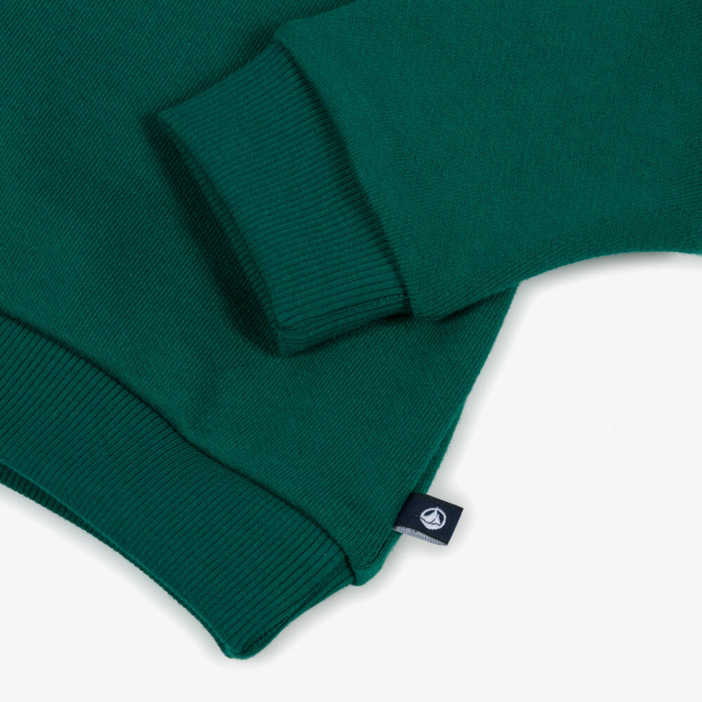 Petit Bateau-Bright Green Organic Cotton Sweatshirt | Childrensalon Outlet
