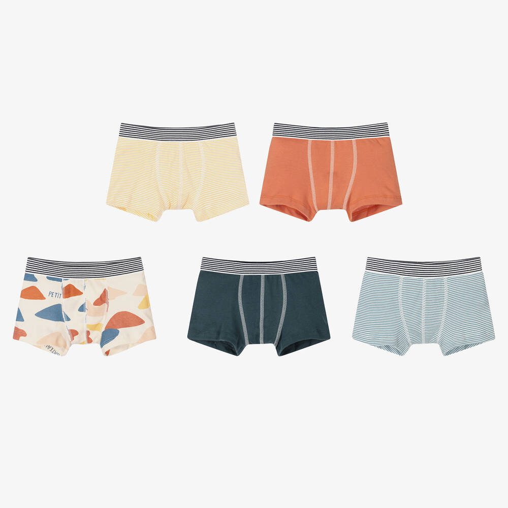 Petit Bateau - Cotton Boxer Shorts (5 Pack) | Childrensalon