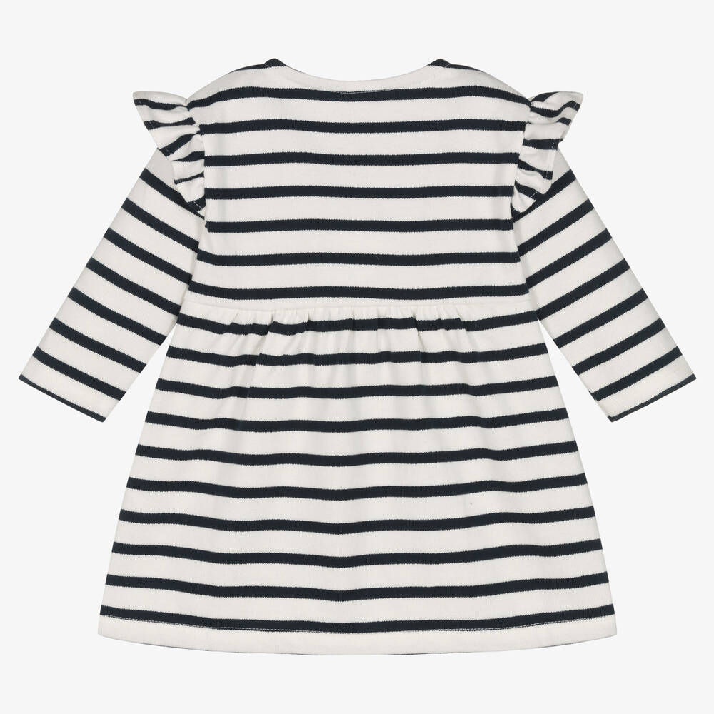 Petit Bateau-Платье из органического хлопка в синюю полоску | Childrensalon Outlet