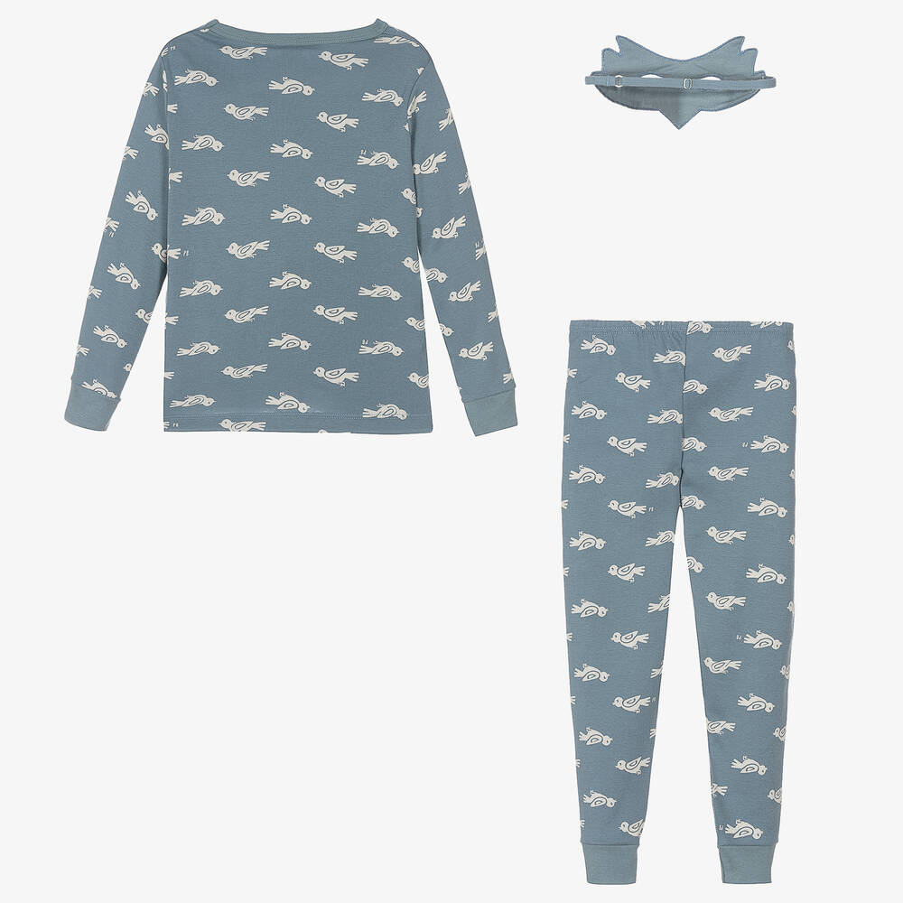 Petit Bateau-Girls Blue Cotton Pyjamas | Childrensalon Outlet