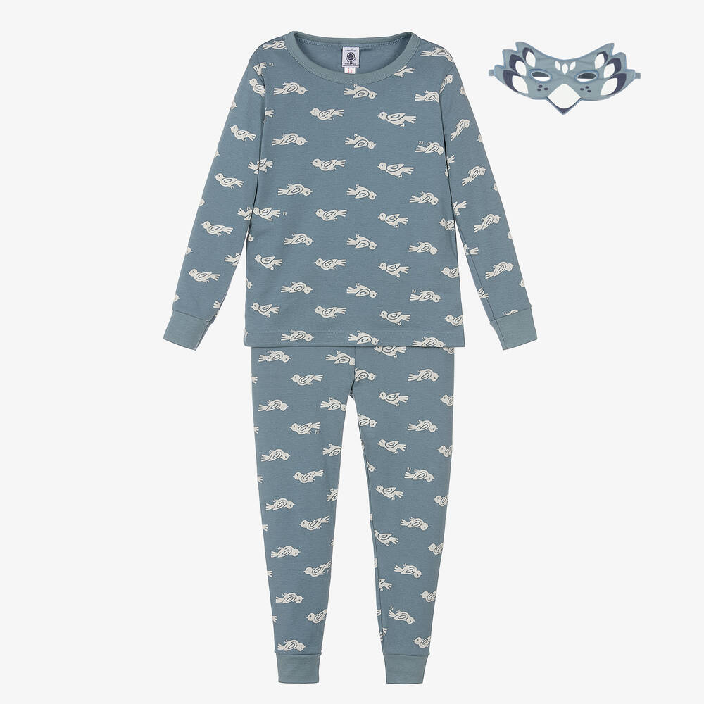 Petit Bateau - Blauer Baumwoll-Schlafanzug (M) | Childrensalon