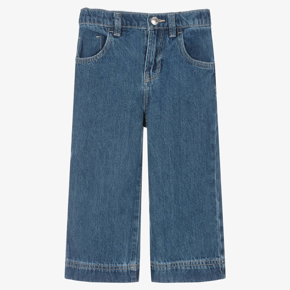 Petit Bateau - Blaue Denim-Jeans mit weitem Bein (M) | Childrensalon