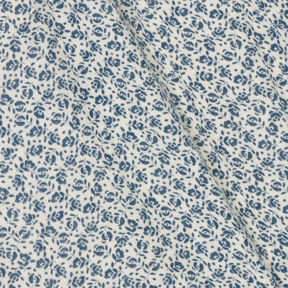 Petit Bateau-Girls Blue Floral Organic Cotton Dress | Childrensalon Outlet