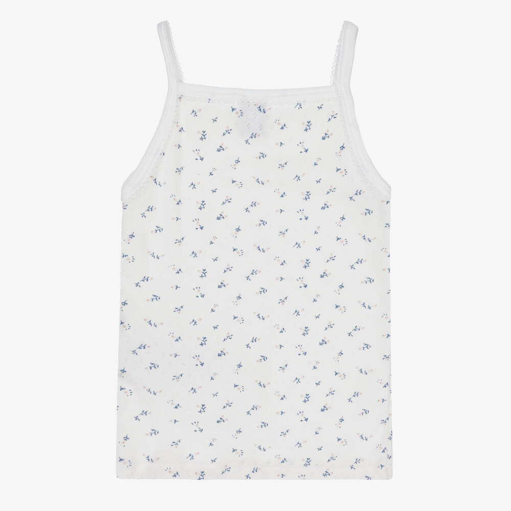 Petit Bateau-Комплект кремовых и синих жилетов с цветочным узором для девочек | Childrensalon Outlet