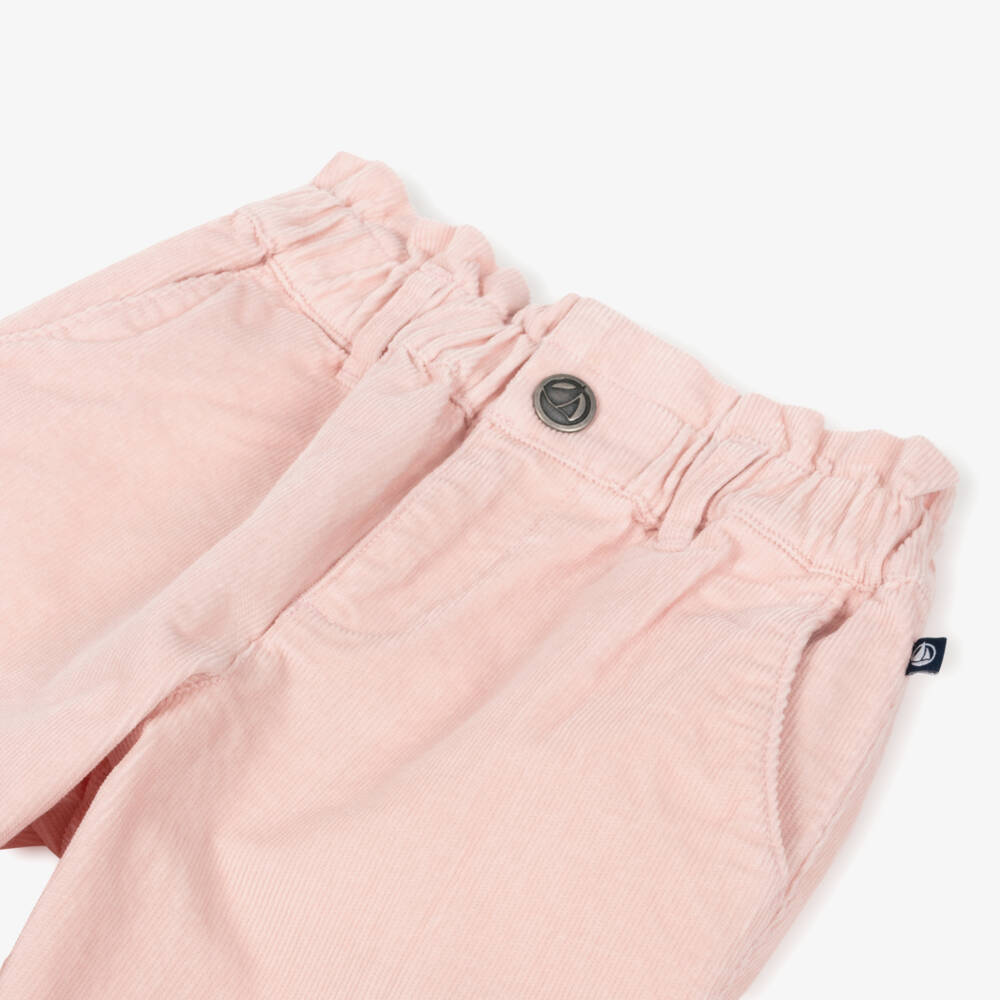 Petit Bateau-Girls Blush Corduroy Trousers | Childrensalon Outlet