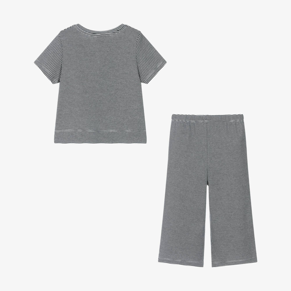 Petit Bateau-Girls Classic Blue Striped Sleepwear | Childrensalon Outlet