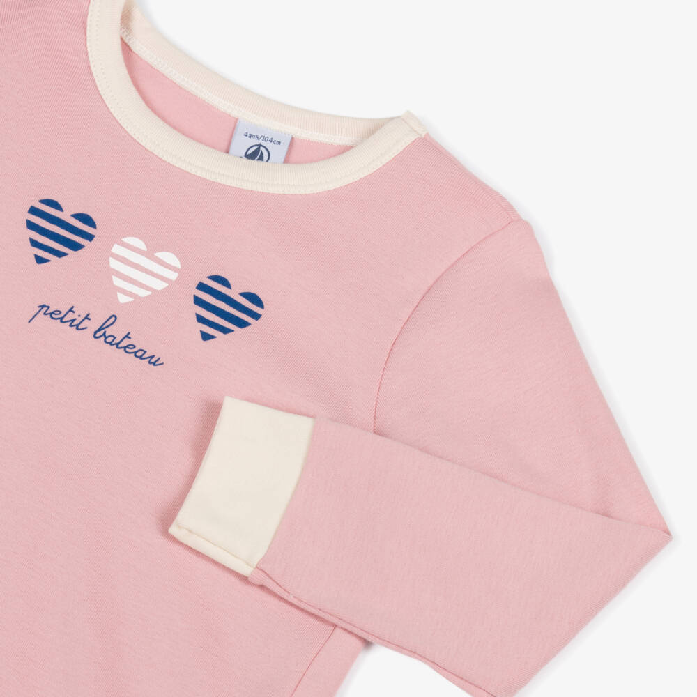 Petit Bateau-Girls' Cozy Rose Cotton Sleepwear | Childrensalon Outlet