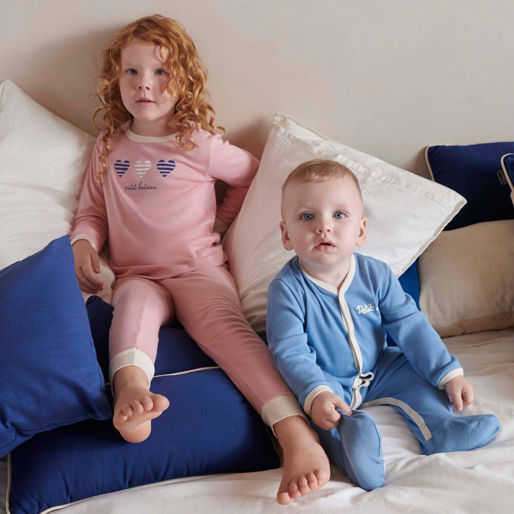 Petit Bateau-Girls' Cozy Rose Cotton Sleepwear | Childrensalon Outlet