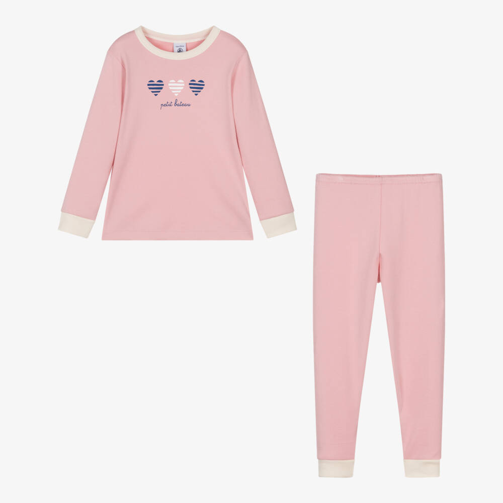 Petit Bateau-Girls' Cozy Rose Cotton Sleepwear | Childrensalon Outlet