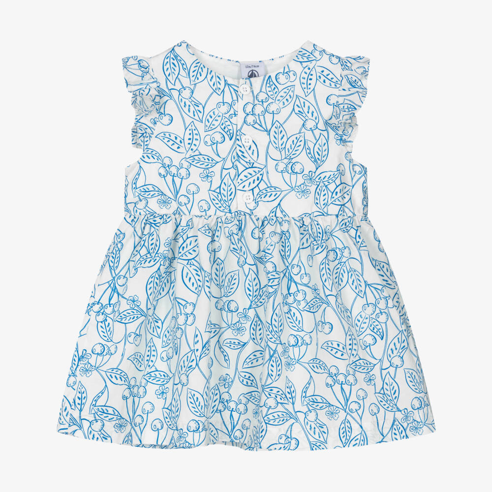Petit Bateau-Girls Dreamy Blue Blossom Gown | Childrensalon Outlet