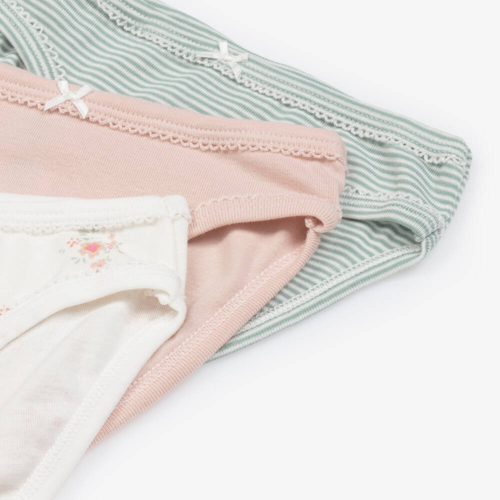 Petit Bateau-Girls Eco-Friendly Cotton Undies Trio | Childrensalon Outlet