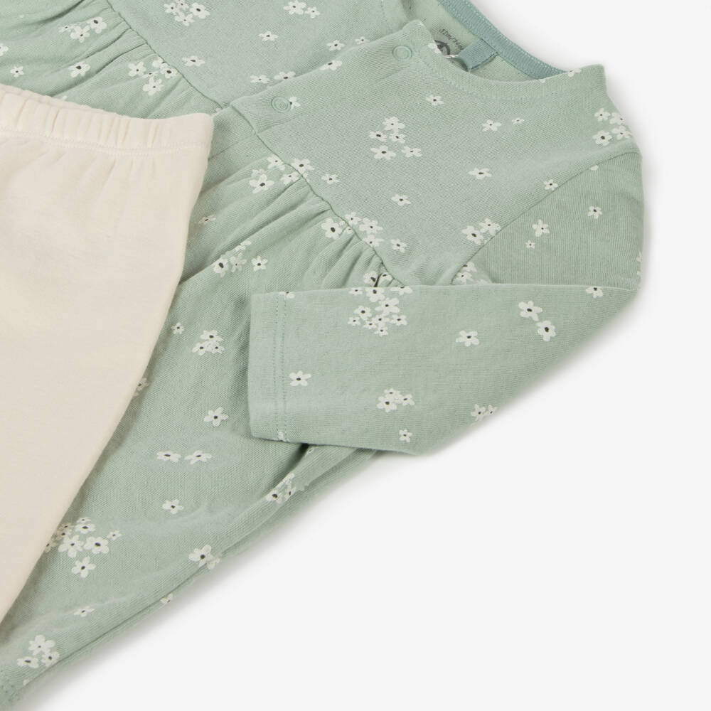 Petit Bateau-Girls Floral Cotton Dress Ensemble | Childrensalon Outlet