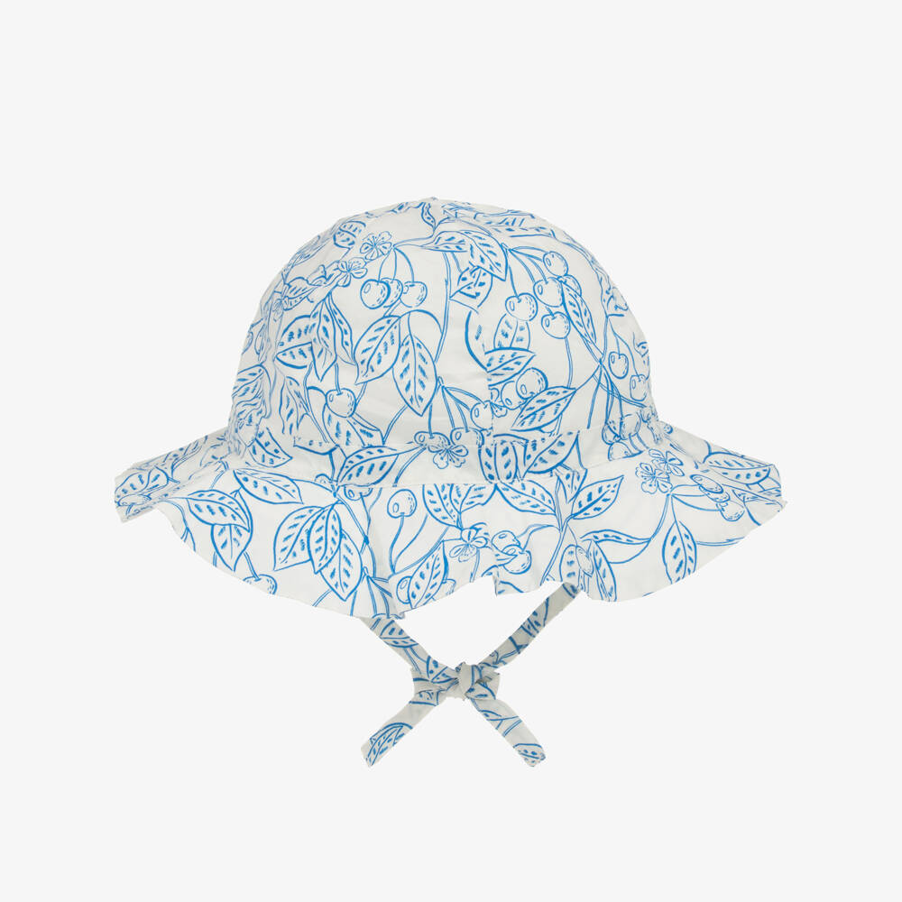 بتي باتو-قبعة شمسية قطنية مزينة بالورود للبنات | Childrensalon Outlet