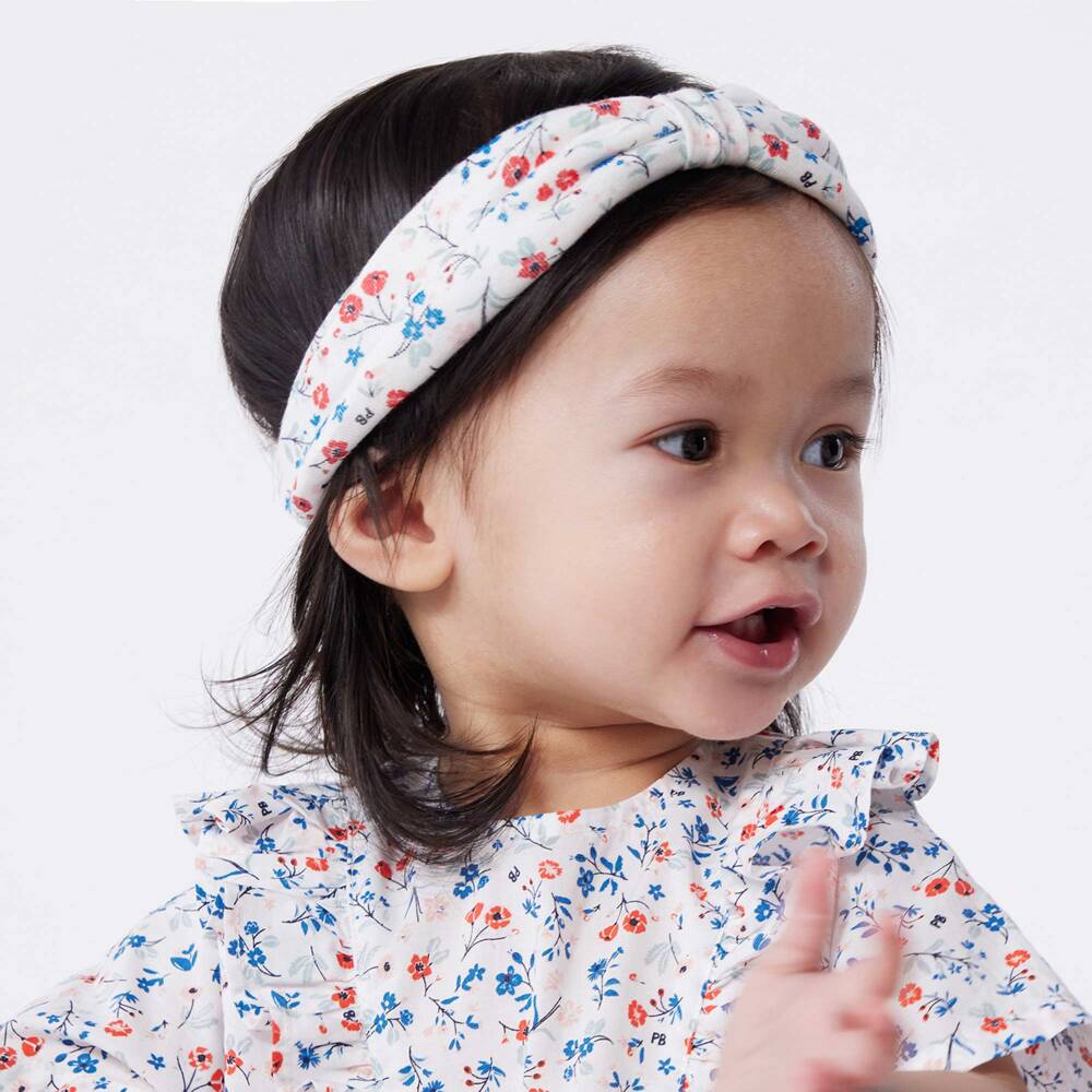 Petit Bateau-Girls' Floral & Stripe Hairbands Duo | Childrensalon Outlet