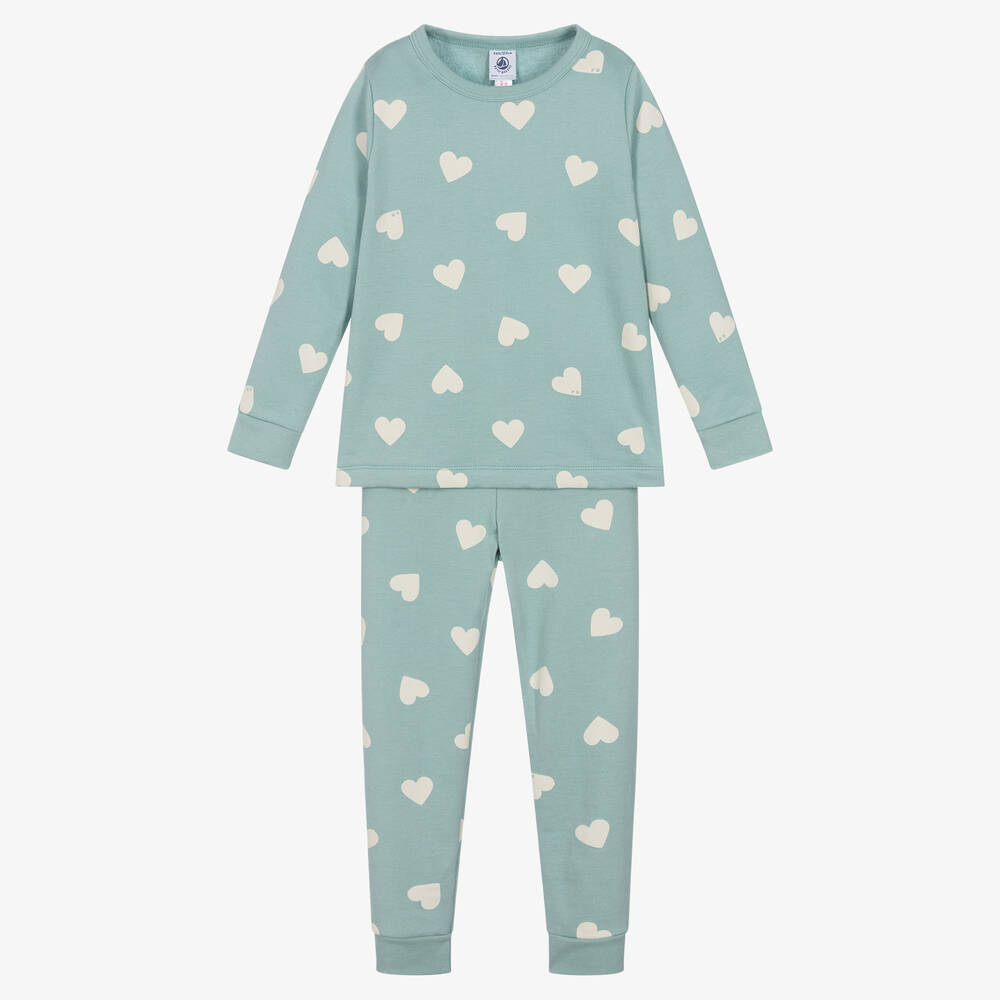 Petit Bateau-Girls Green Cotton Pyjamas | Childrensalon Outlet