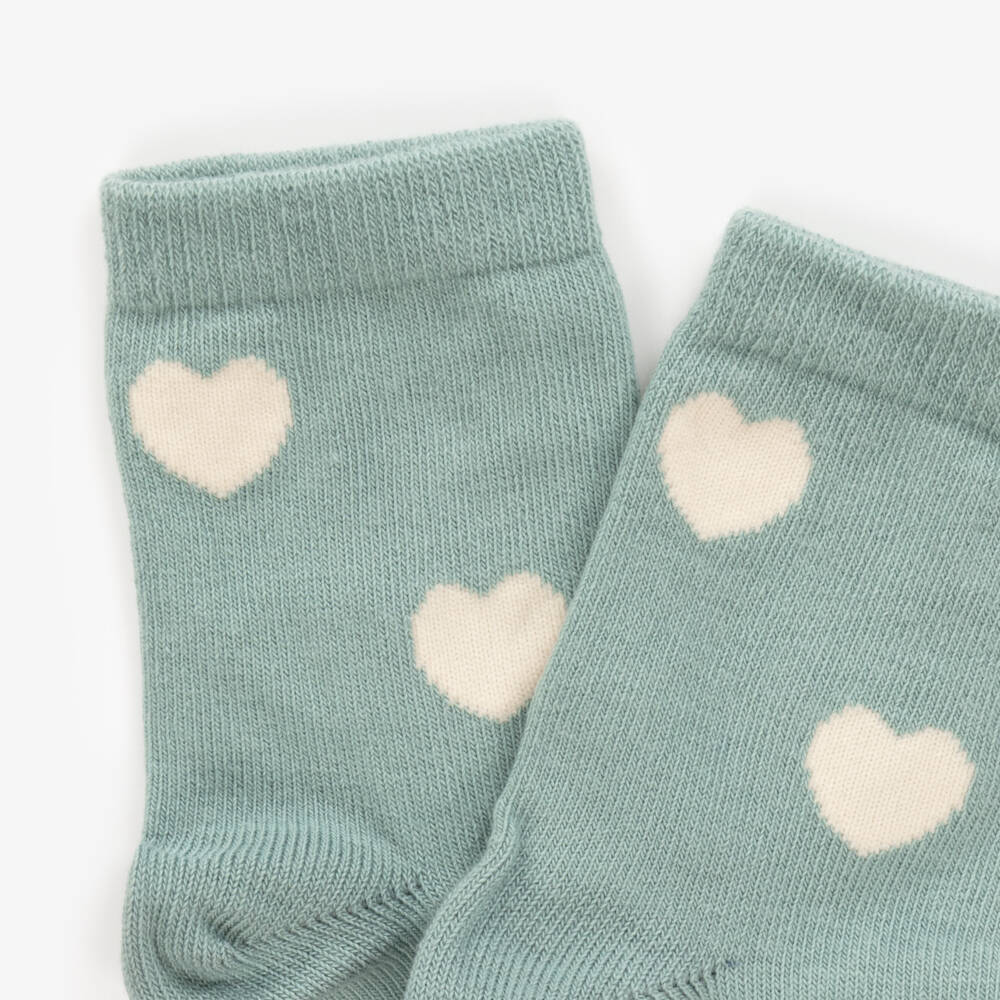 بتي باتو-جوارب قطن لون عاجي وأخضر للبنات (3 قطع) | Childrensalon Outlet
