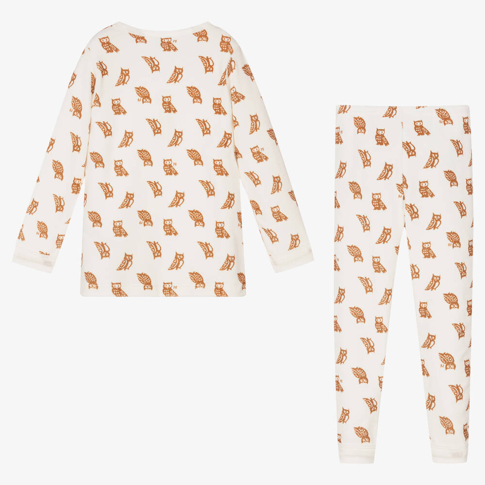 Petit Bateau-Кремово-коричневая пижама для девочек | Childrensalon Outlet