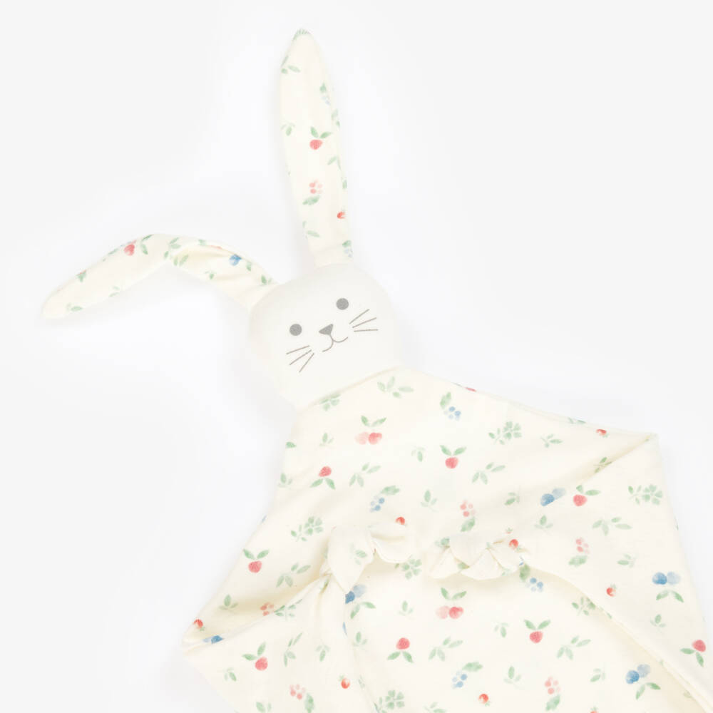Petit Bateau-Girls Ivory Bunny Comforter Delight | Childrensalon Outlet