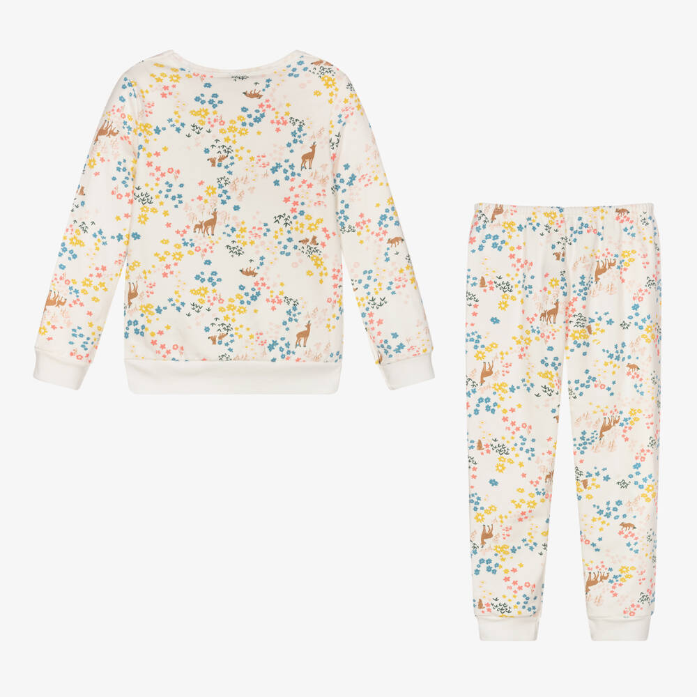Petit Bateau-Girls Ivory Cotton Pyjamas | Childrensalon Outlet